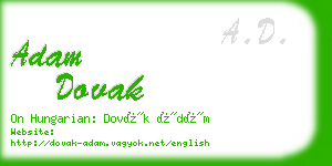 adam dovak business card